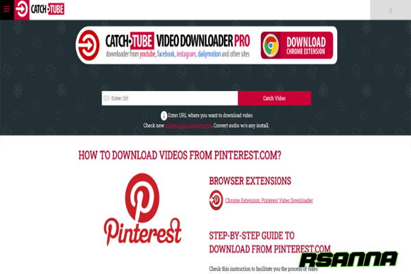 Cara Download Video di Pinterest Menggunakan Situs Catch Tube